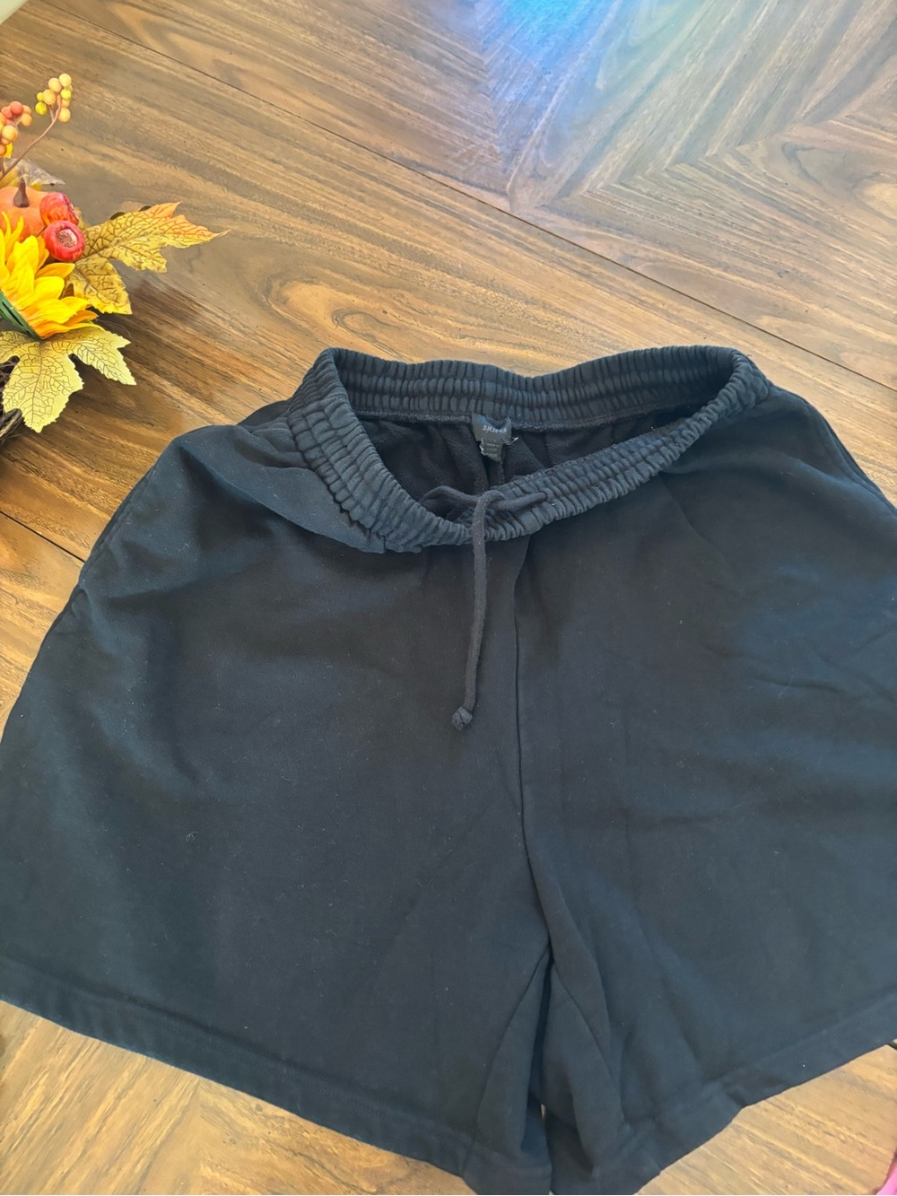 SKIMS Black Athletic Drawstring Shorts